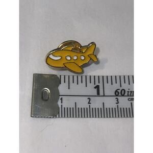 Yellow Plane Fly Pin Brooch